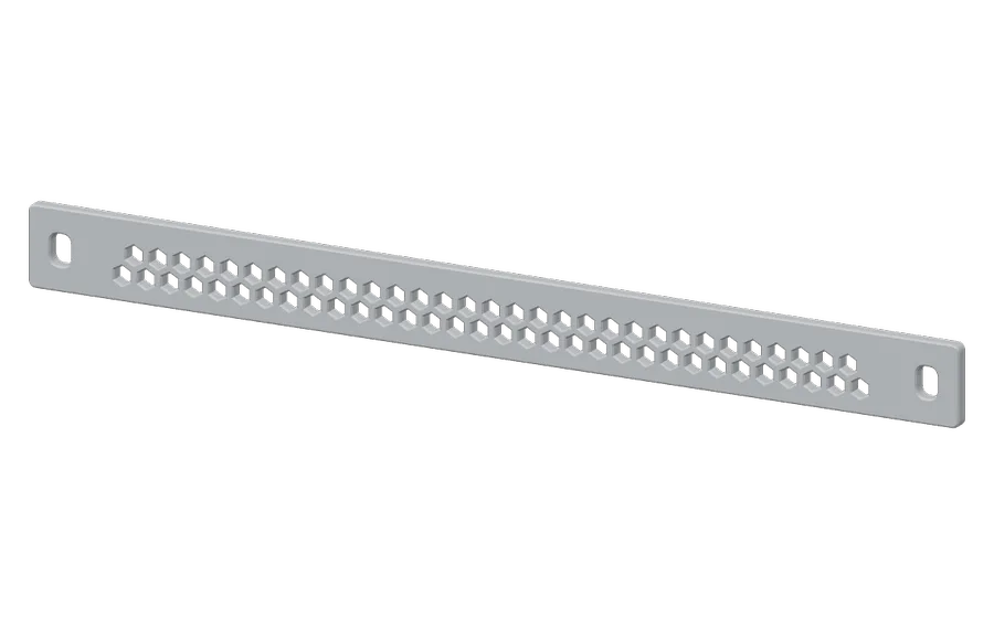 3D render of the 0.5U Hex-Vent Blank in its 10-inch rack mount