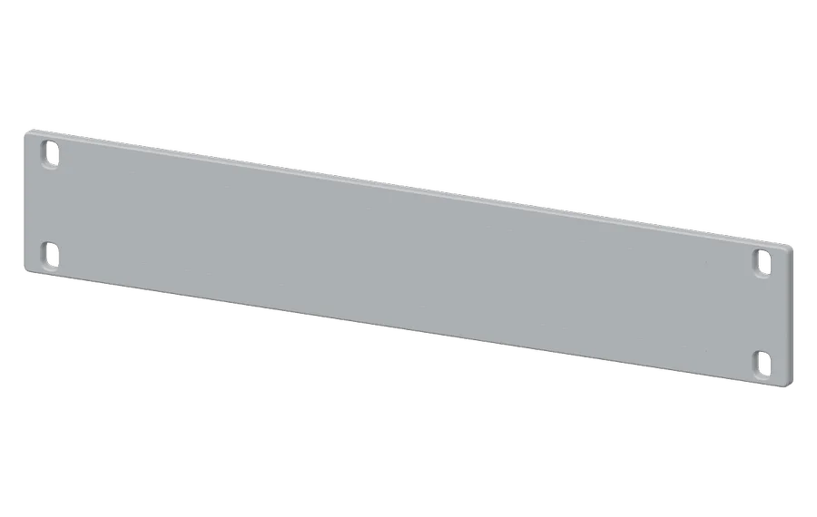 3D render of the 1U Blank Plate in its 10-inch rack mount