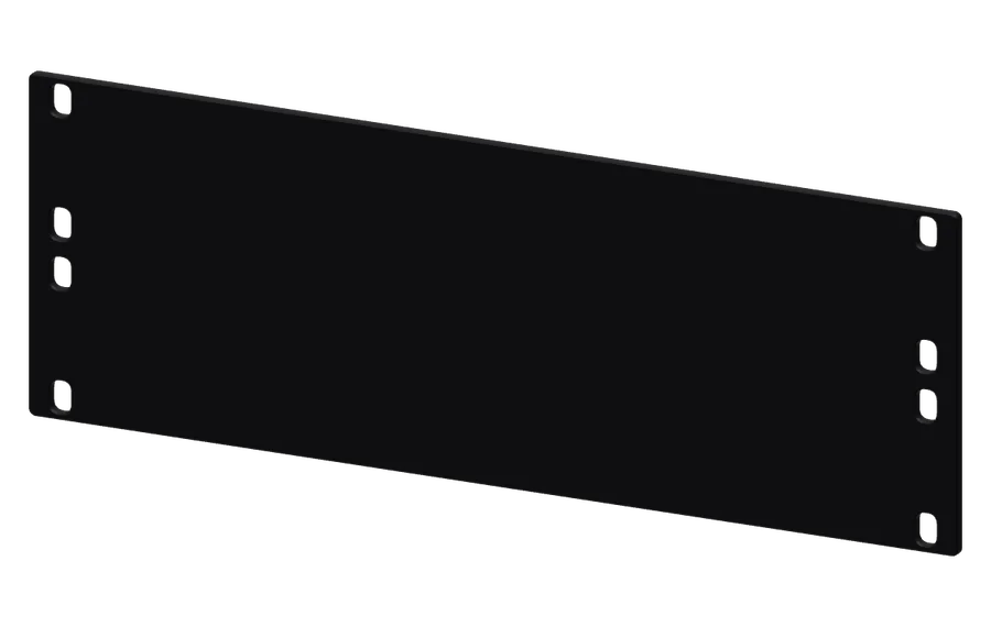 3D render of the DeskPi 2U Blank Panel in its 10-inch rack mount