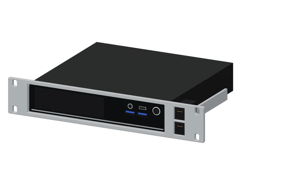 3D render of the EliteDesk 800 G4 / G5 Mini in its 10-inch rack mount