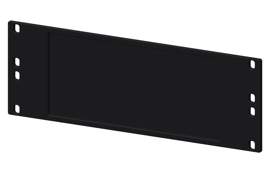 3D render of the 2U Touchscreen Display (7.84") in its 10-inch rack mount